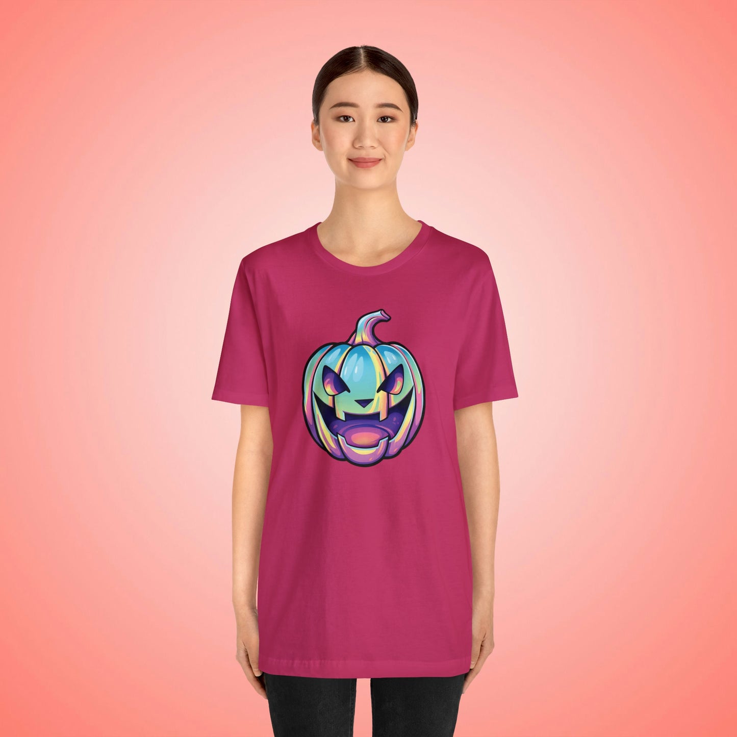 Pastel Jag-o-Lantern Unisex Jersey Short Sleeve Tee - Driftless Enchantments