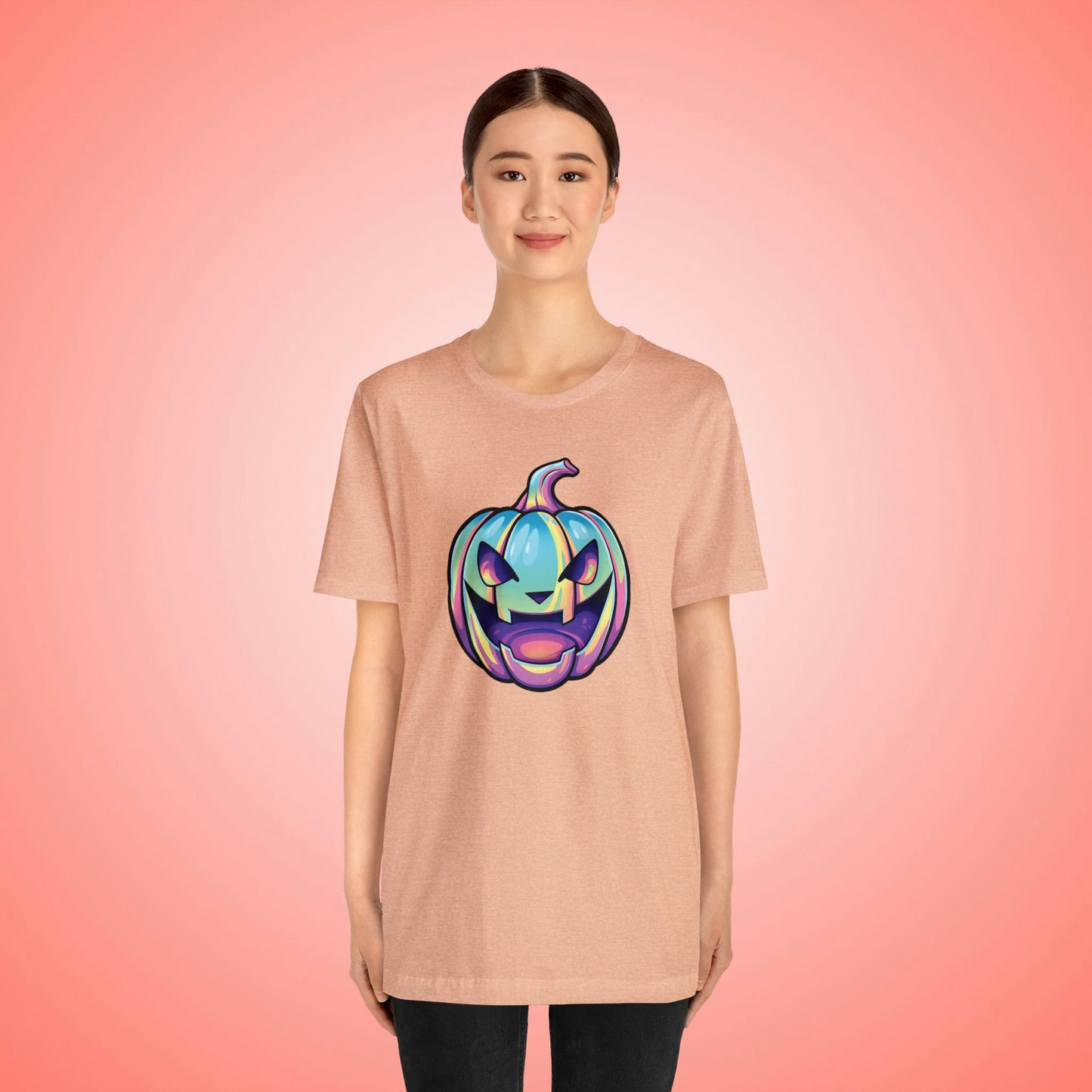 Pastel Jag-o-Lantern Unisex Jersey Short Sleeve Tee - Driftless Enchantments