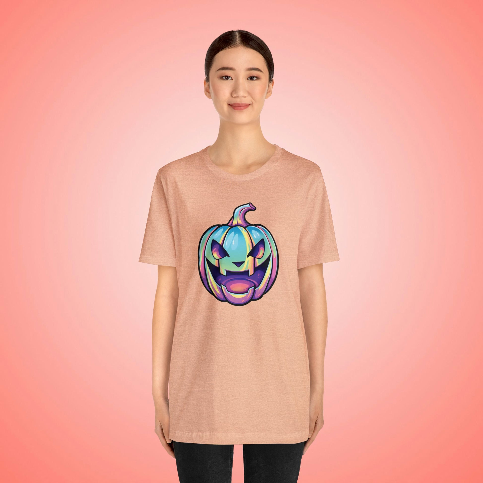 Pastel Jag-o-Lantern Unisex Jersey Short Sleeve Tee - Driftless Enchantments