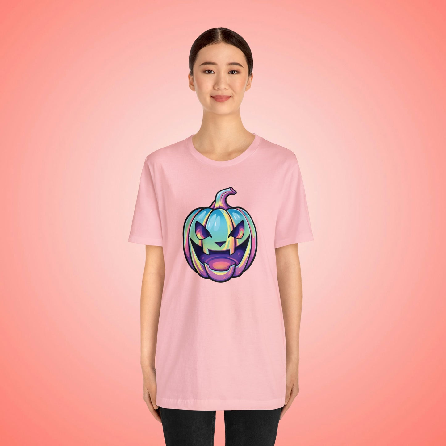 Pastel Jag-o-Lantern Unisex Jersey Short Sleeve Tee - Driftless Enchantments