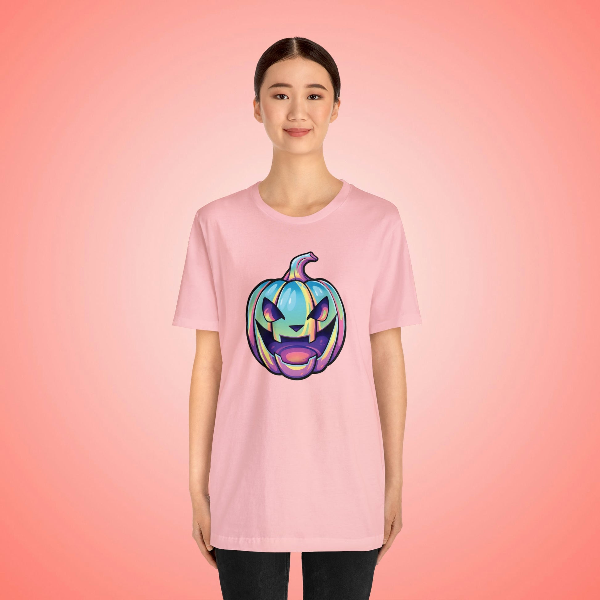 Pastel Jag-o-Lantern Unisex Jersey Short Sleeve Tee - Driftless Enchantments