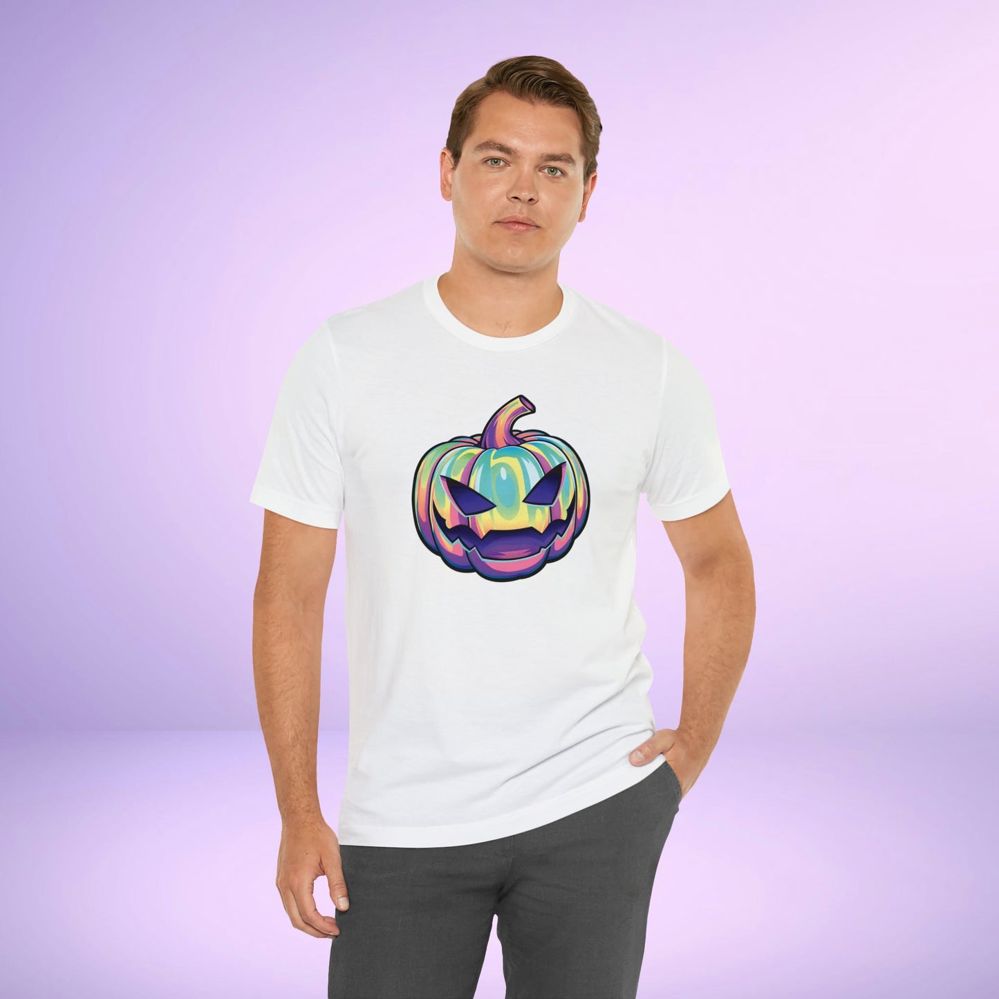 Pastel Joke-o-Lantern Unisex Jersey Short Sleeve Tee - Driftless Enchantments