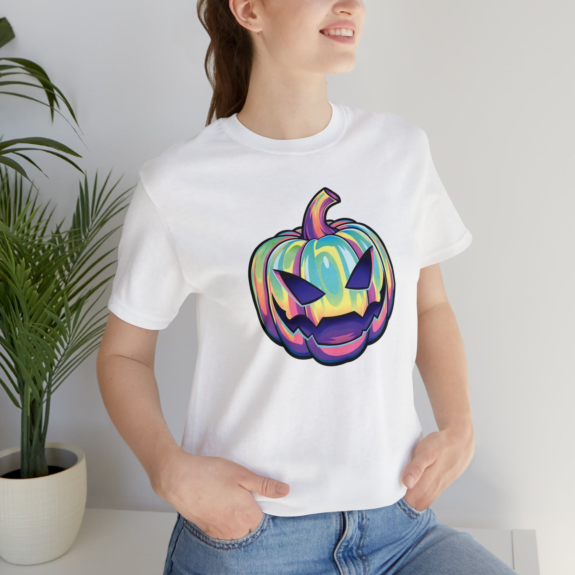Pastel Joke-o-Lantern Unisex Jersey Short Sleeve Tee - Driftless Enchantments