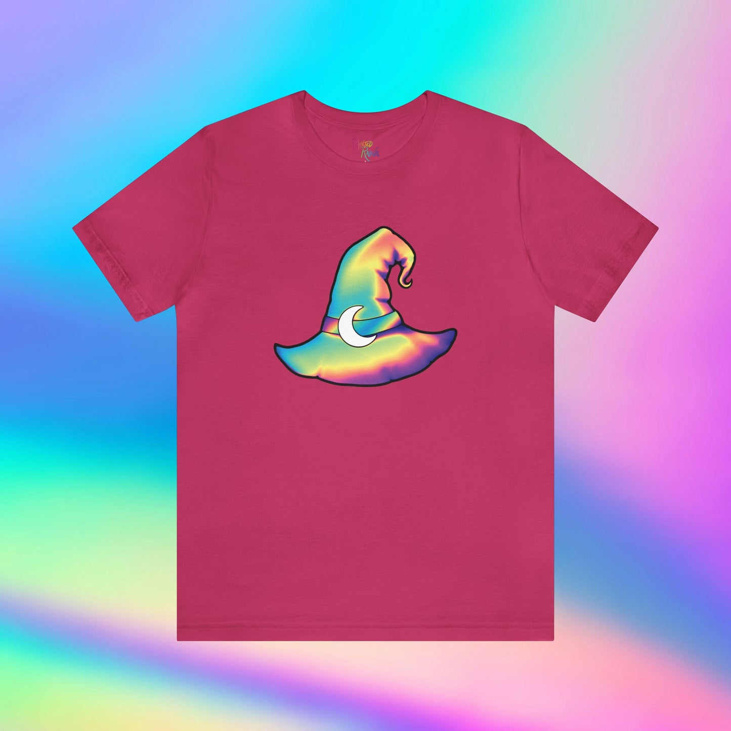 Pastel Rainbow Witch Hat Unisex Jersey Short Sleeve Tee - Driftless Enchantments