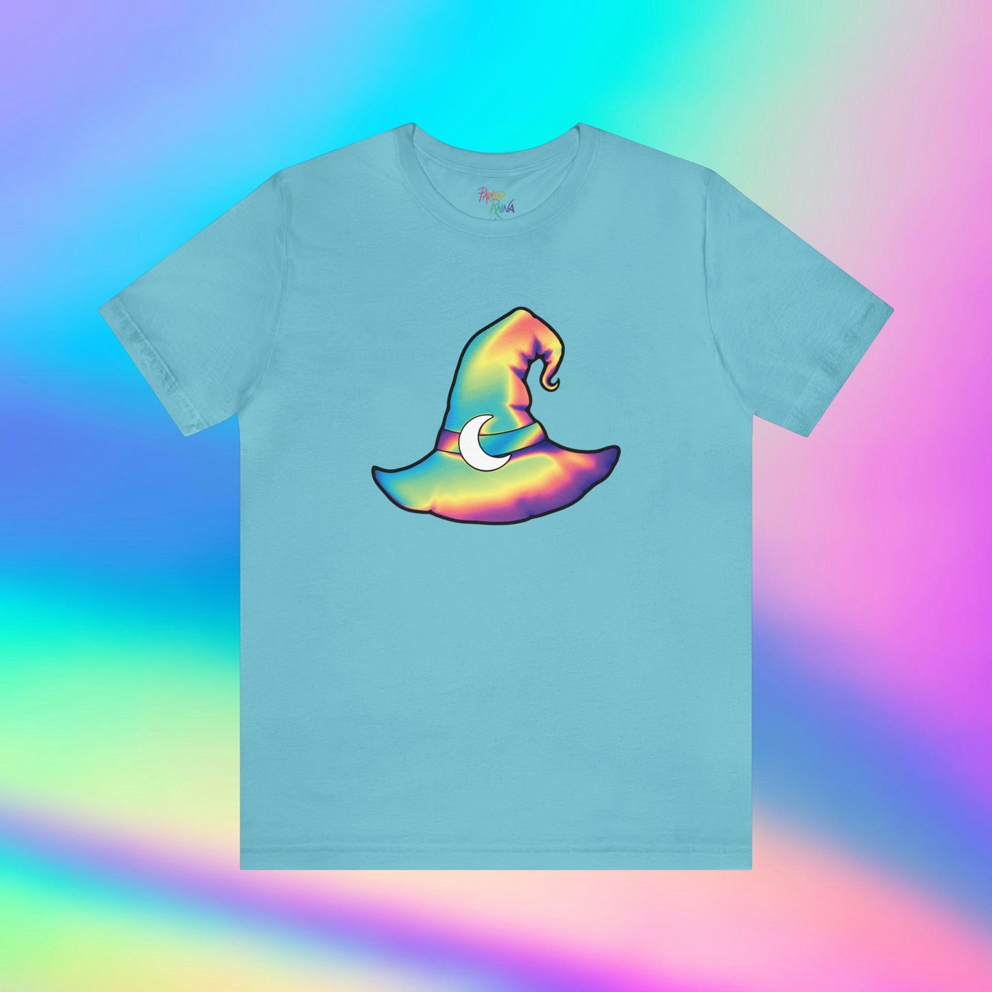 Pastel Rainbow Witch Hat Unisex Jersey Short Sleeve Tee - Driftless Enchantments
