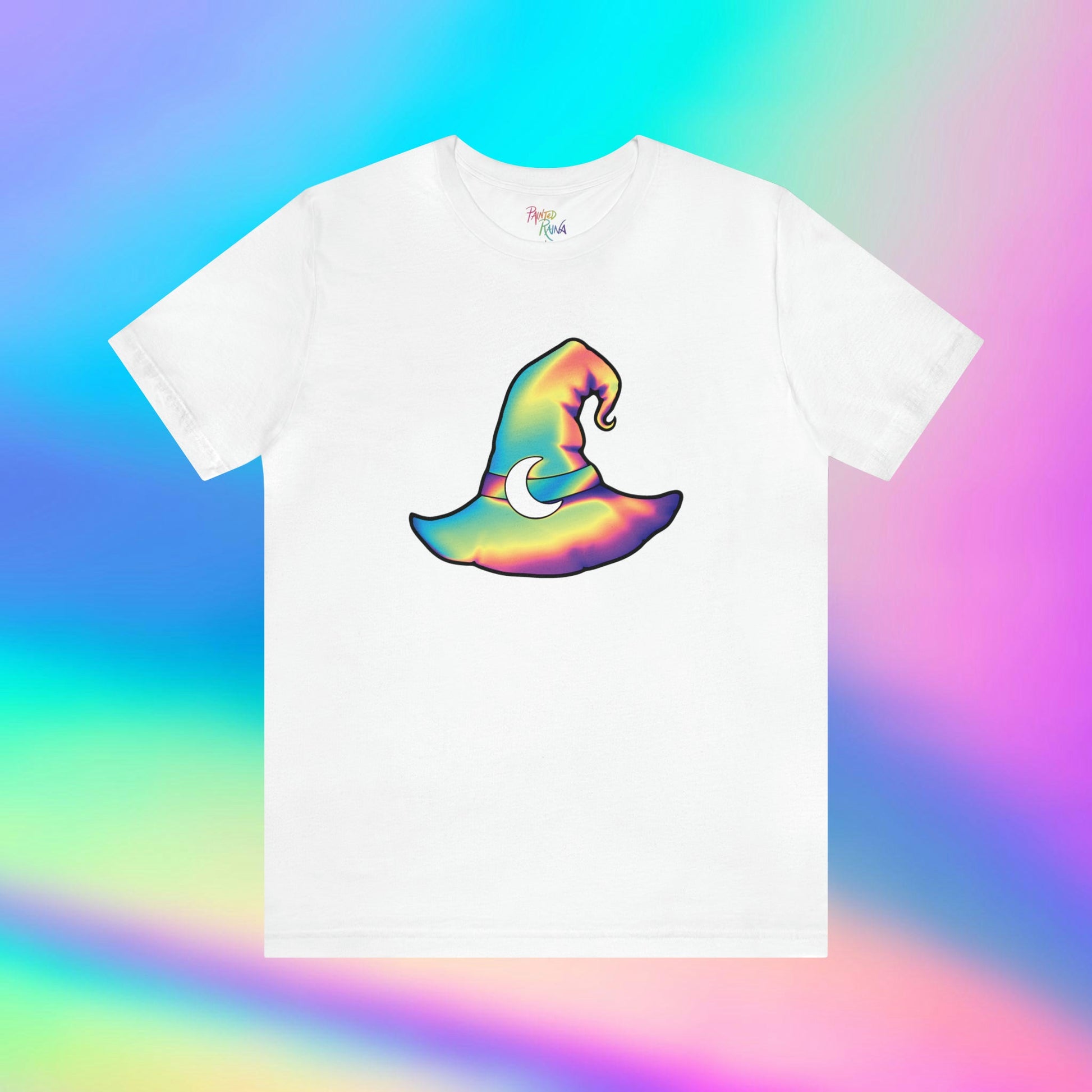 Pastel Rainbow Witch Hat Unisex Jersey Short Sleeve Tee - Driftless Enchantments