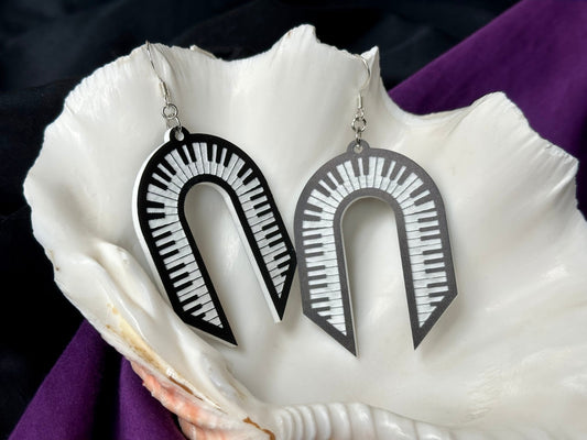 Piano Keys Arch Earrings - Driftless Enchantments