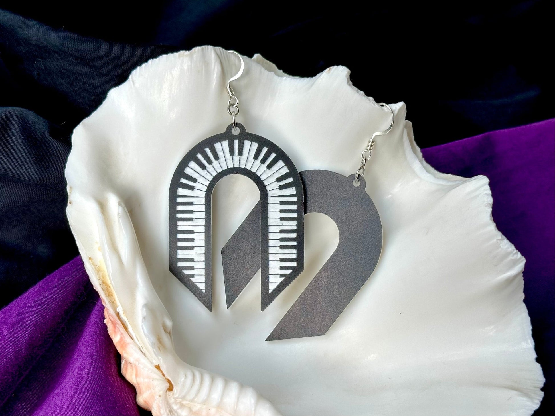 Piano Keys Arch Earrings - Driftless Enchantments