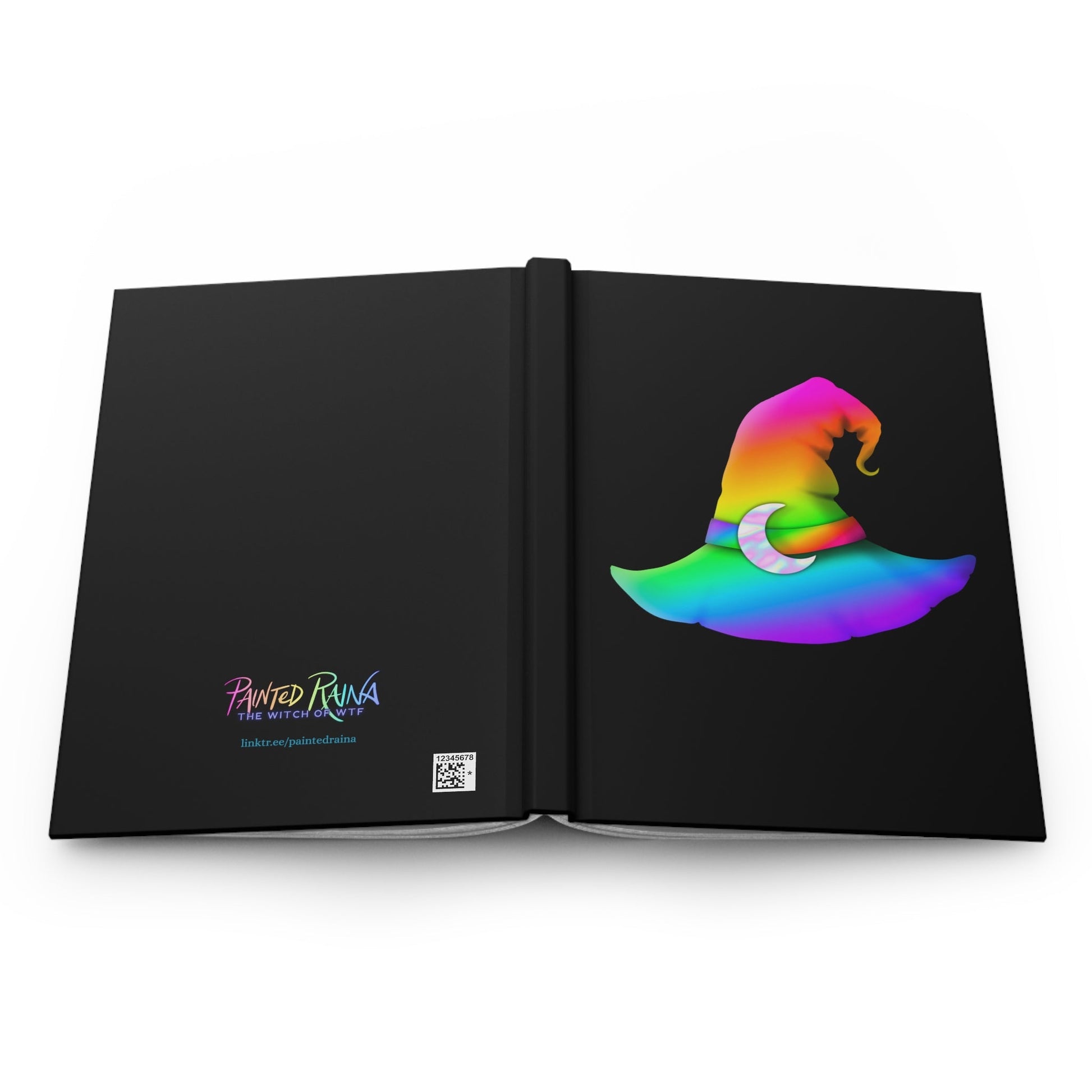 Rainbow Witch Hat Hardcover Journal - Driftless Enchantments