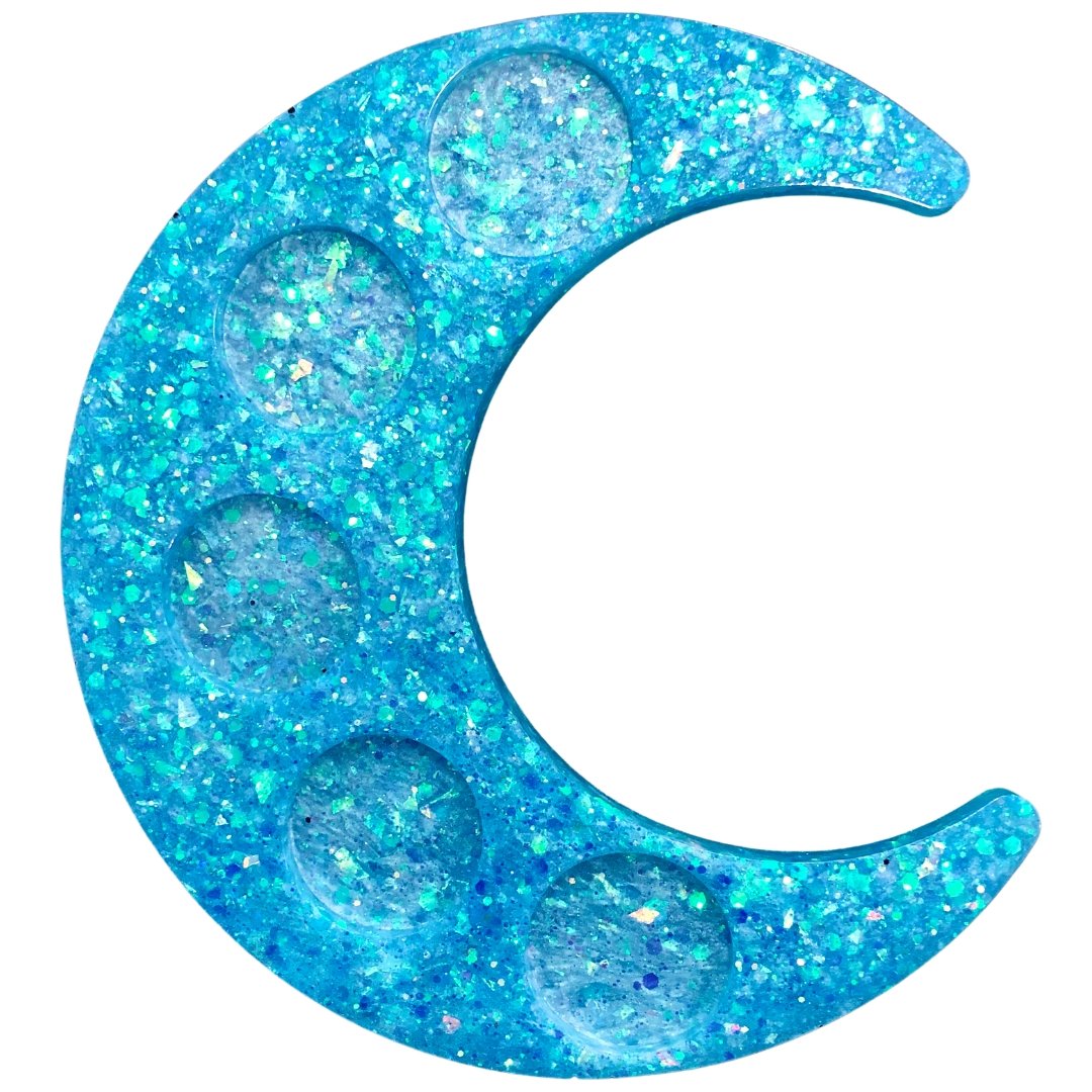 Resin Moon Tray - Custom Order - Painted Raina