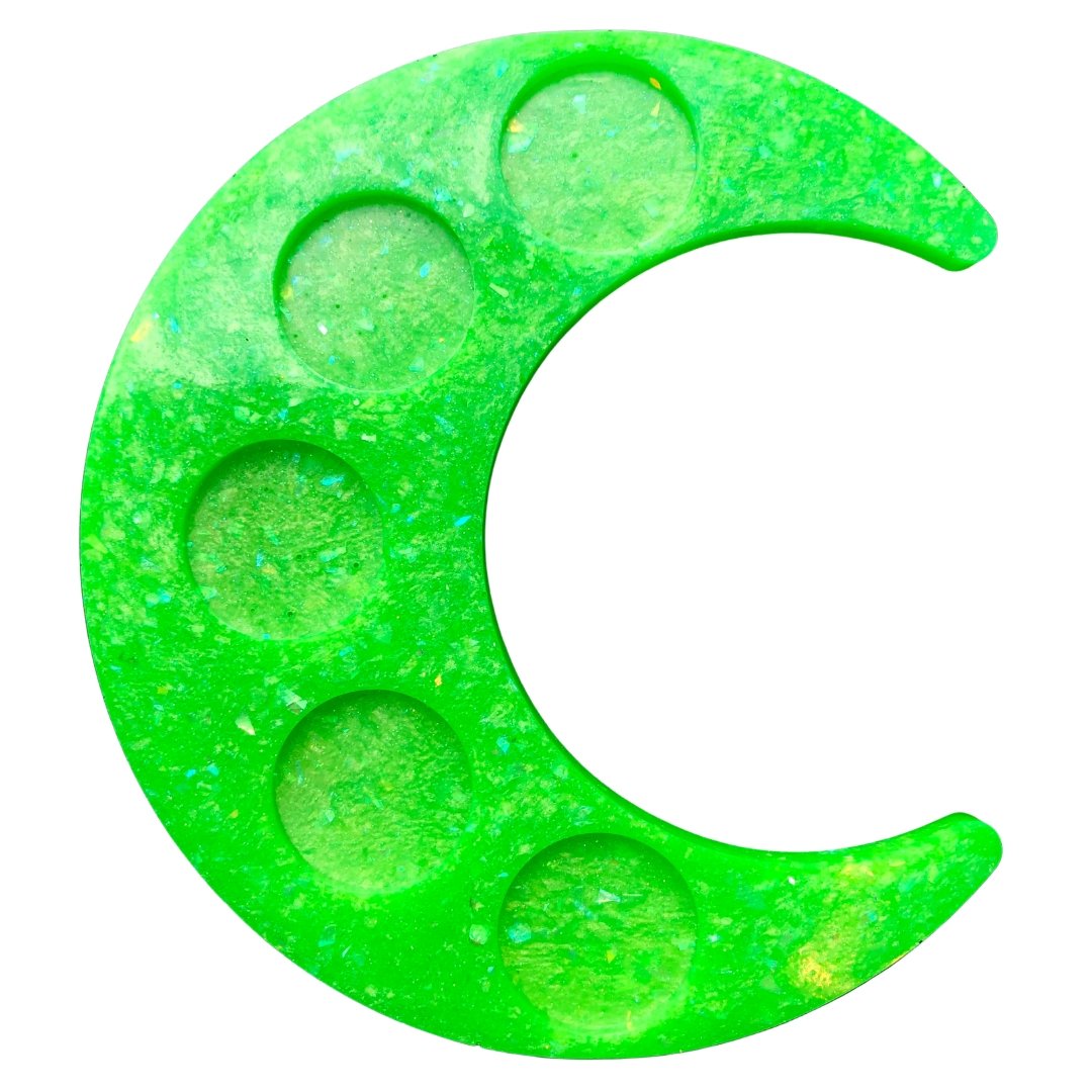Resin Moon Tray - Ectoplasm - Driftless Enchantments