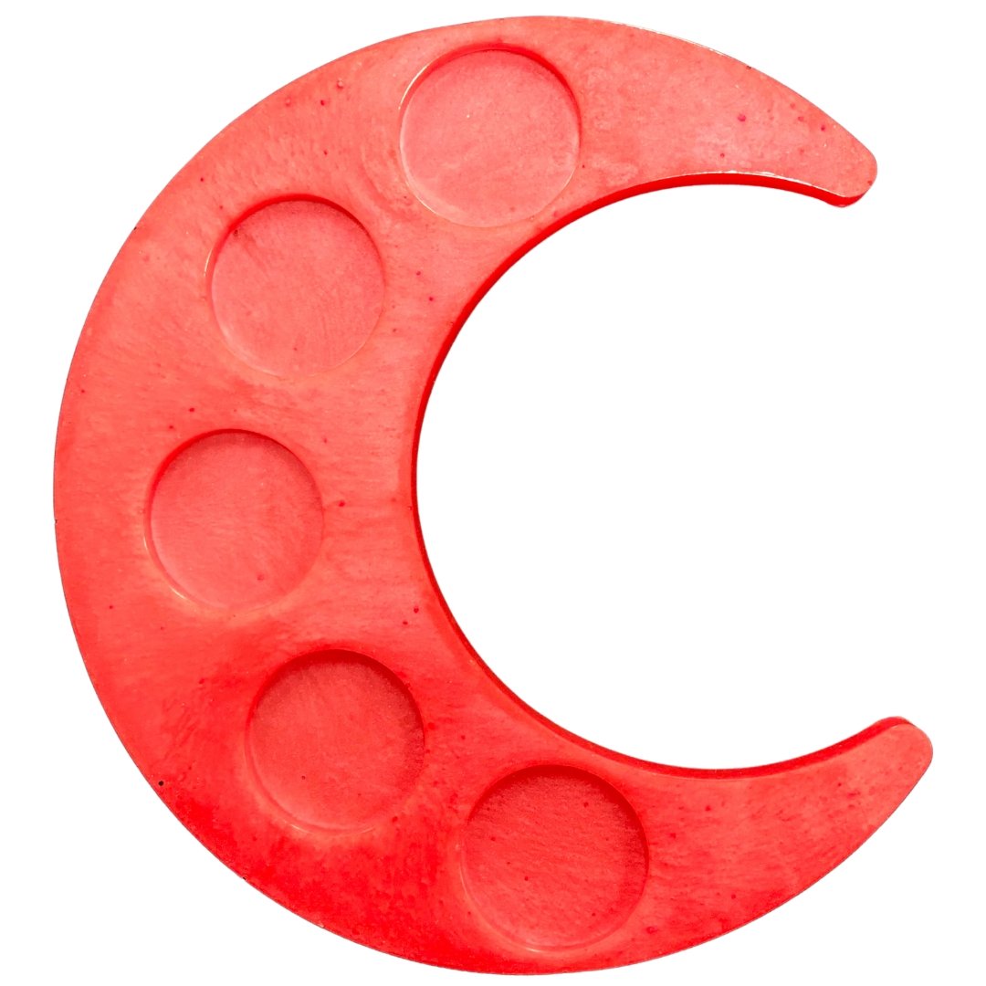 Resin Moon Tray - Watermelon - Driftless Enchantments