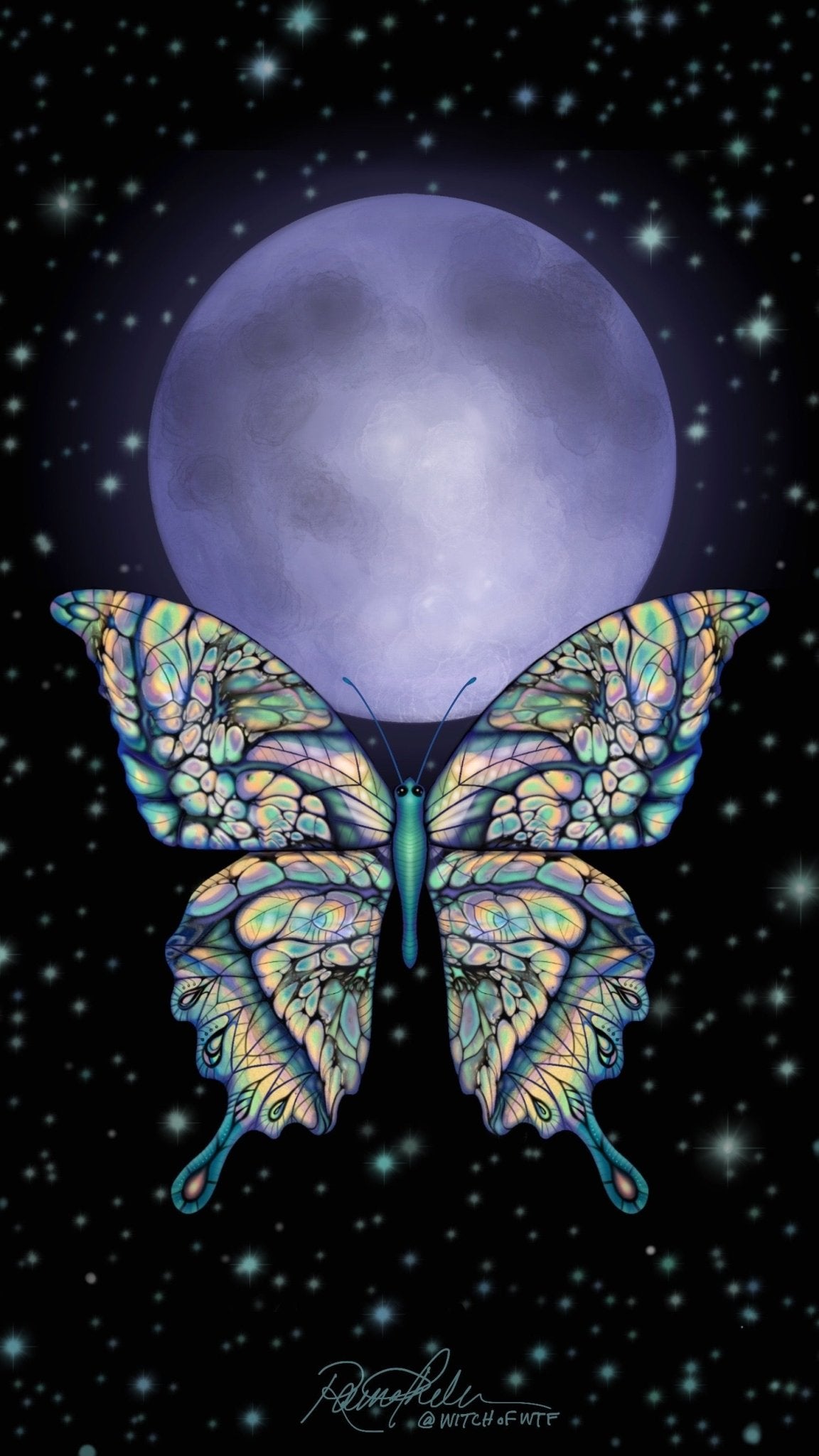Smart Phone Wallpaper (Digital Download) - "Fly Me to the Moon" - Driftless Enchantments
