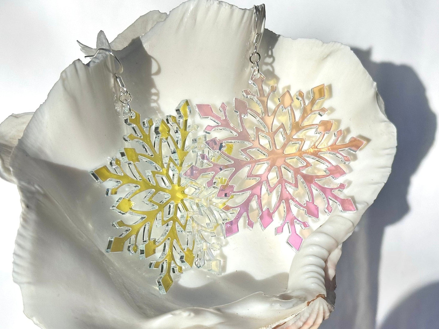 Snowflake Statement Earrings - Driftless Enchantments