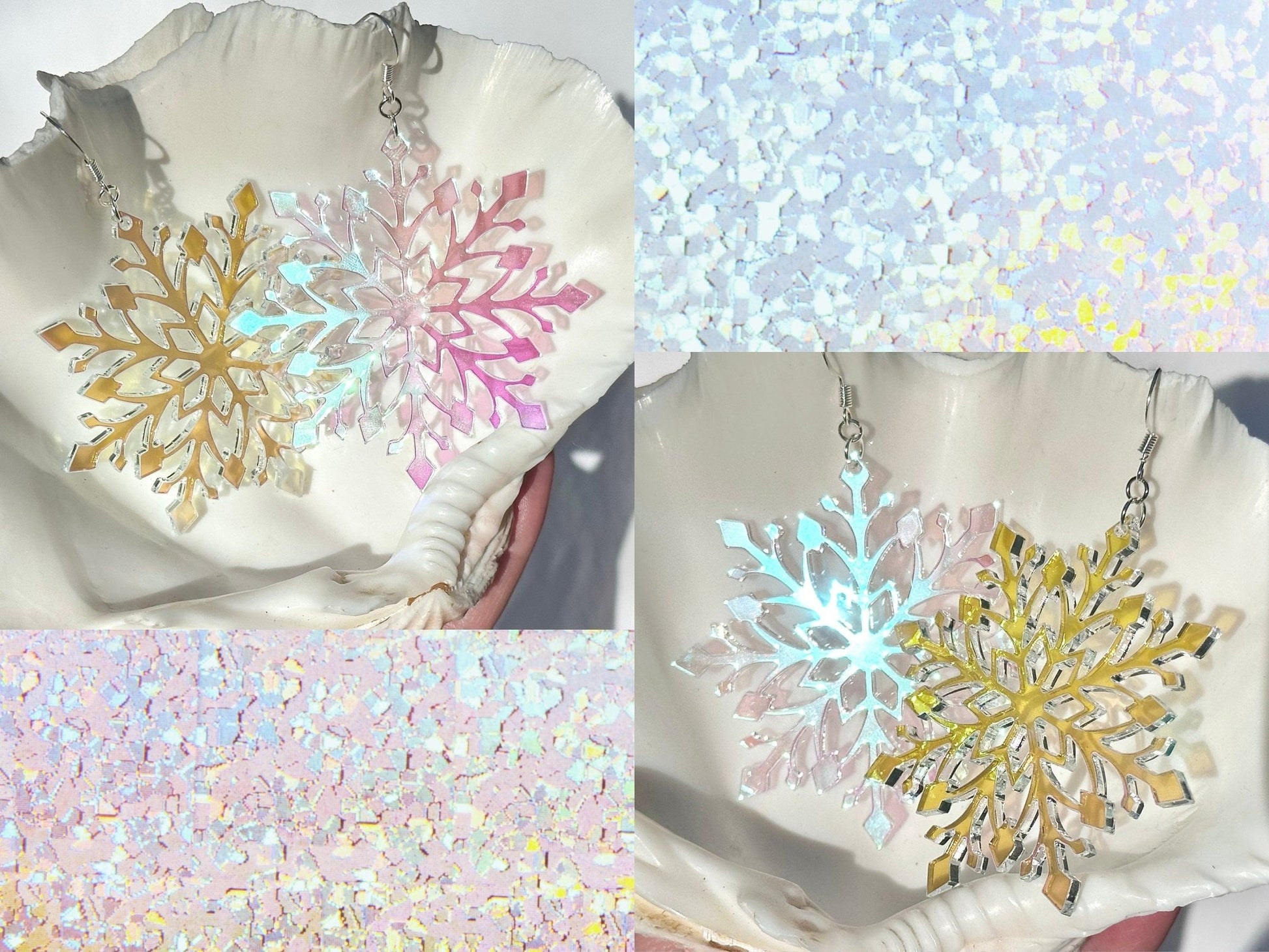 Snowflake Statement Earrings - Driftless Enchantments