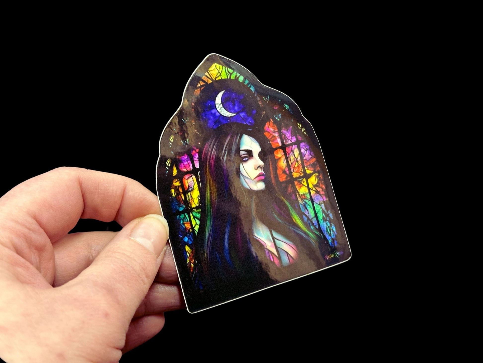The Lady Awaits Premium Glossy Sticker - Driftless Enchantments