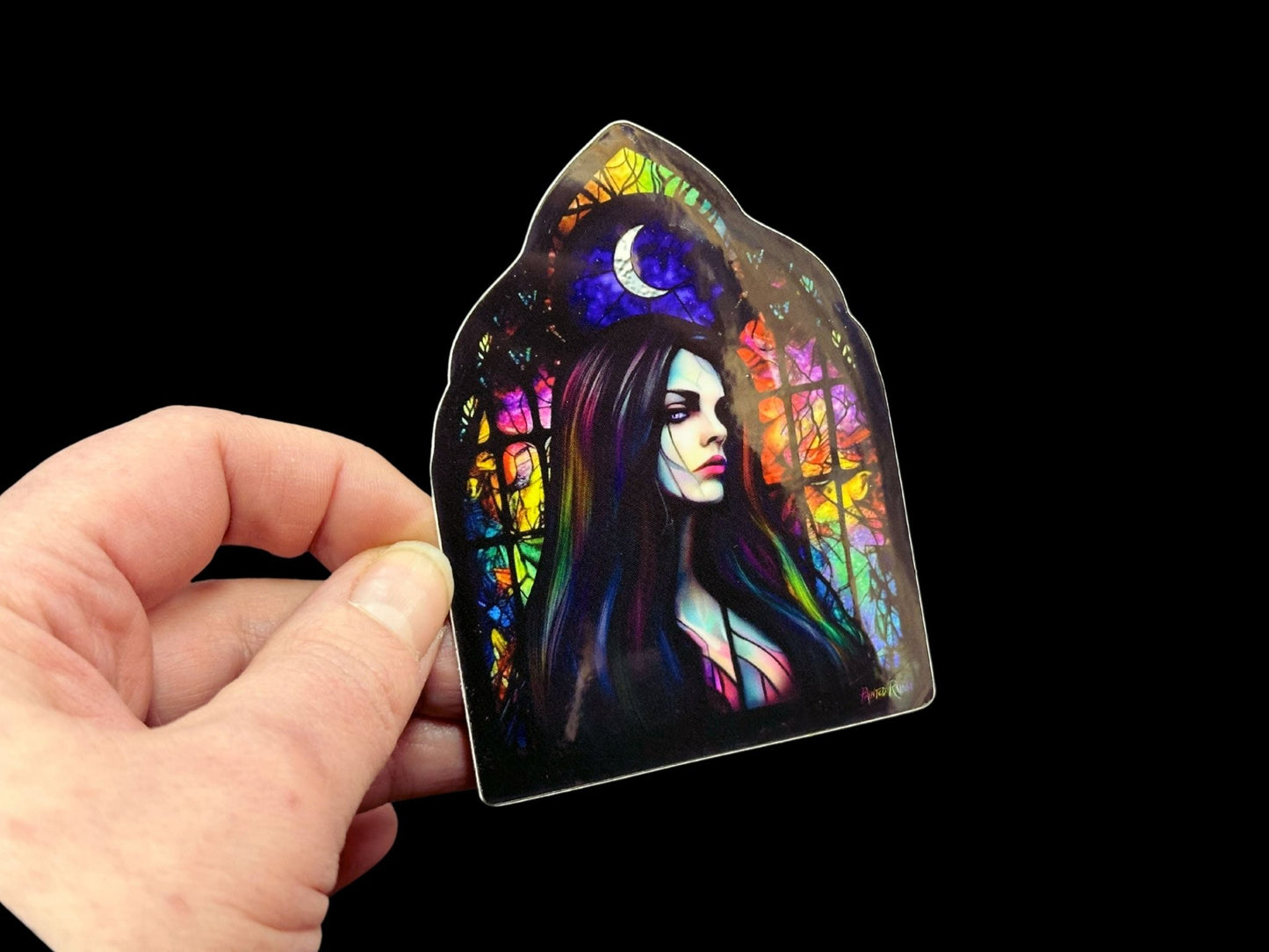 The Lady Awaits Premium Glossy Sticker - Driftless Enchantments