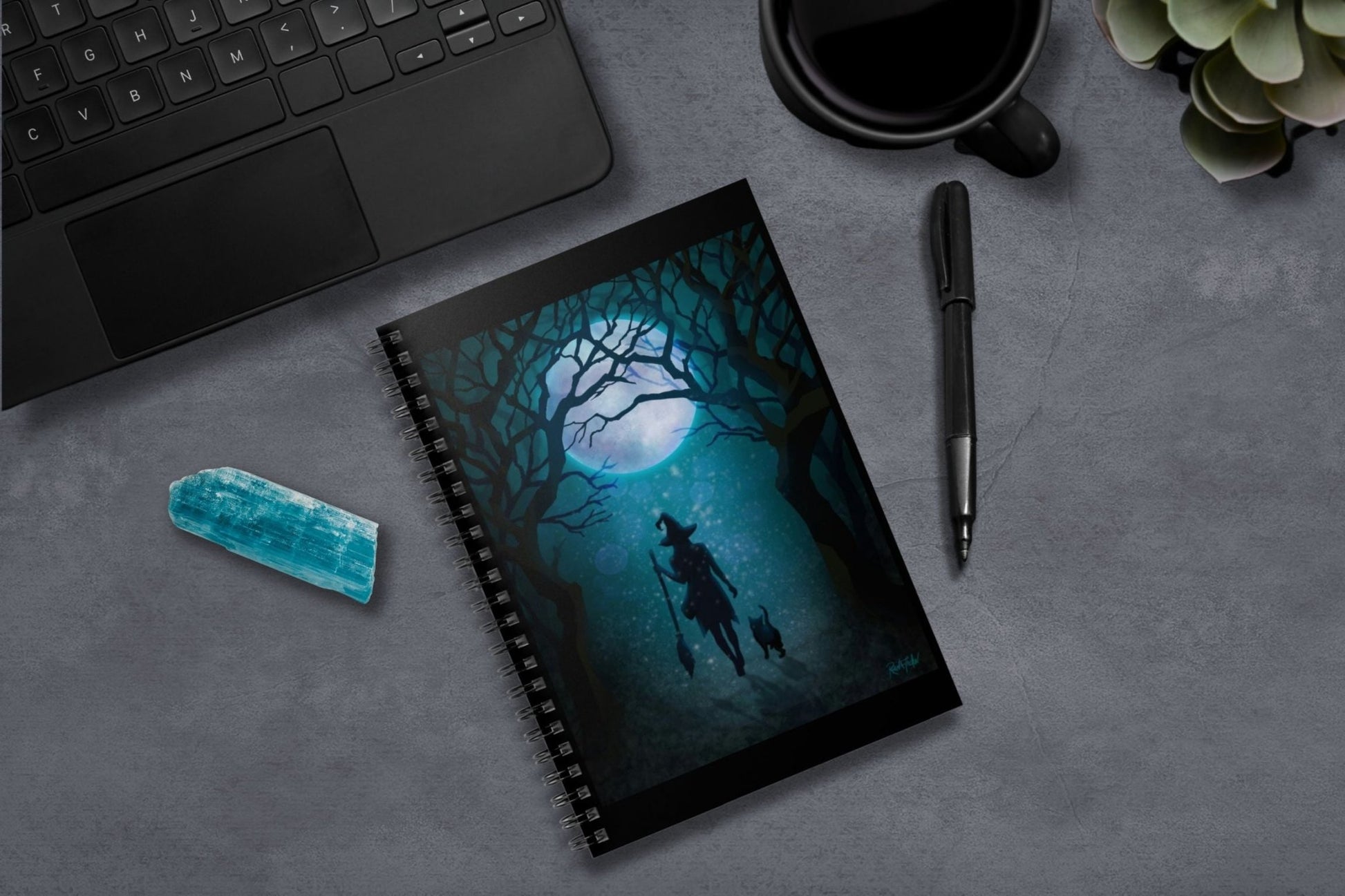 The Moon's Familiars - Spiral Notebook - Driftless Enchantments