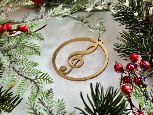 Treble Clef Ornament - Driftless Enchantments