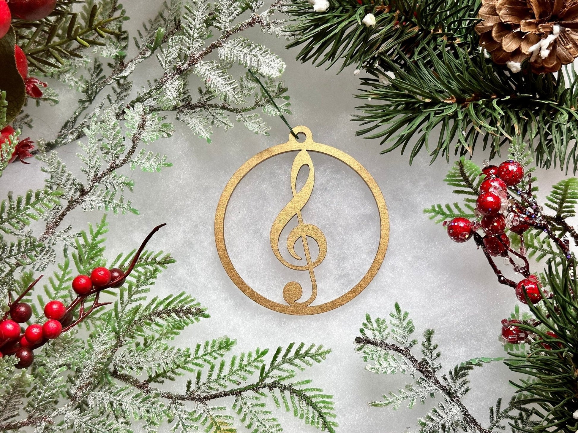 Treble Clef Ornament - Driftless Enchantments