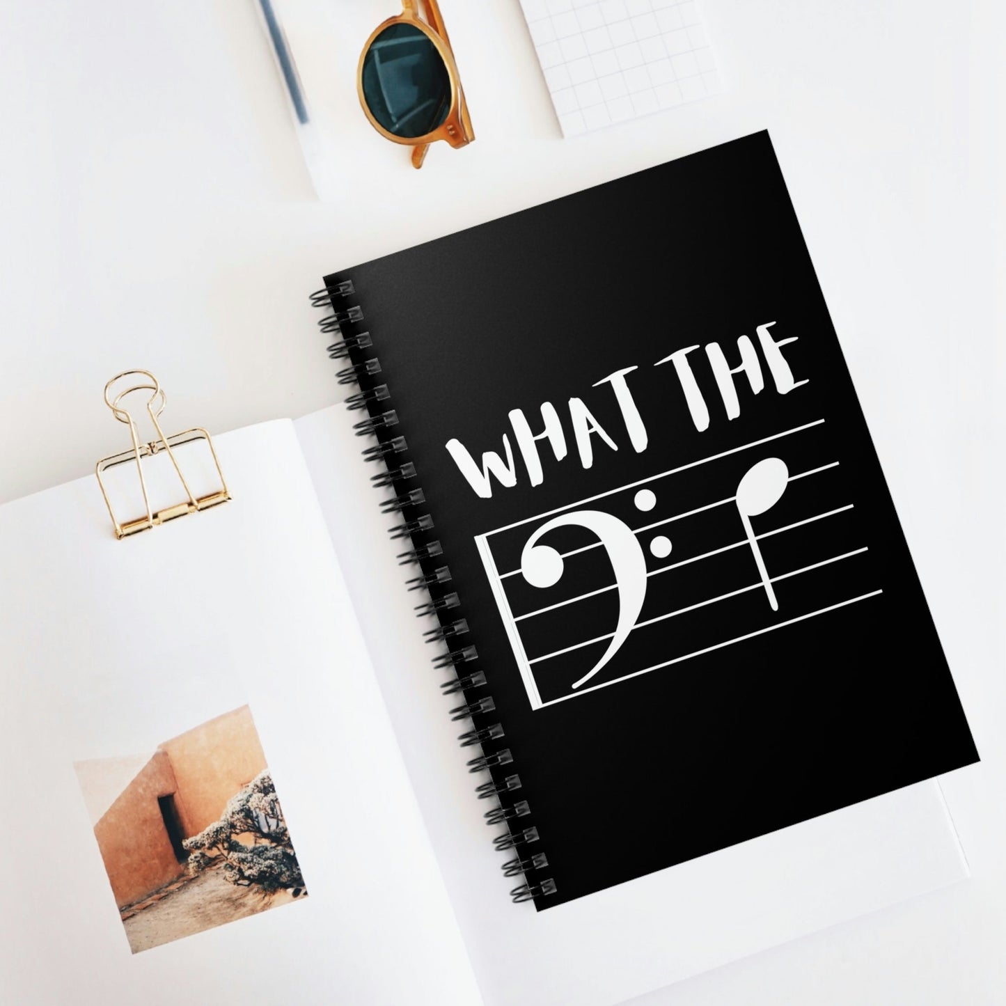 What the F Bass Note - Spiral Notebook - Driftless Enchantments