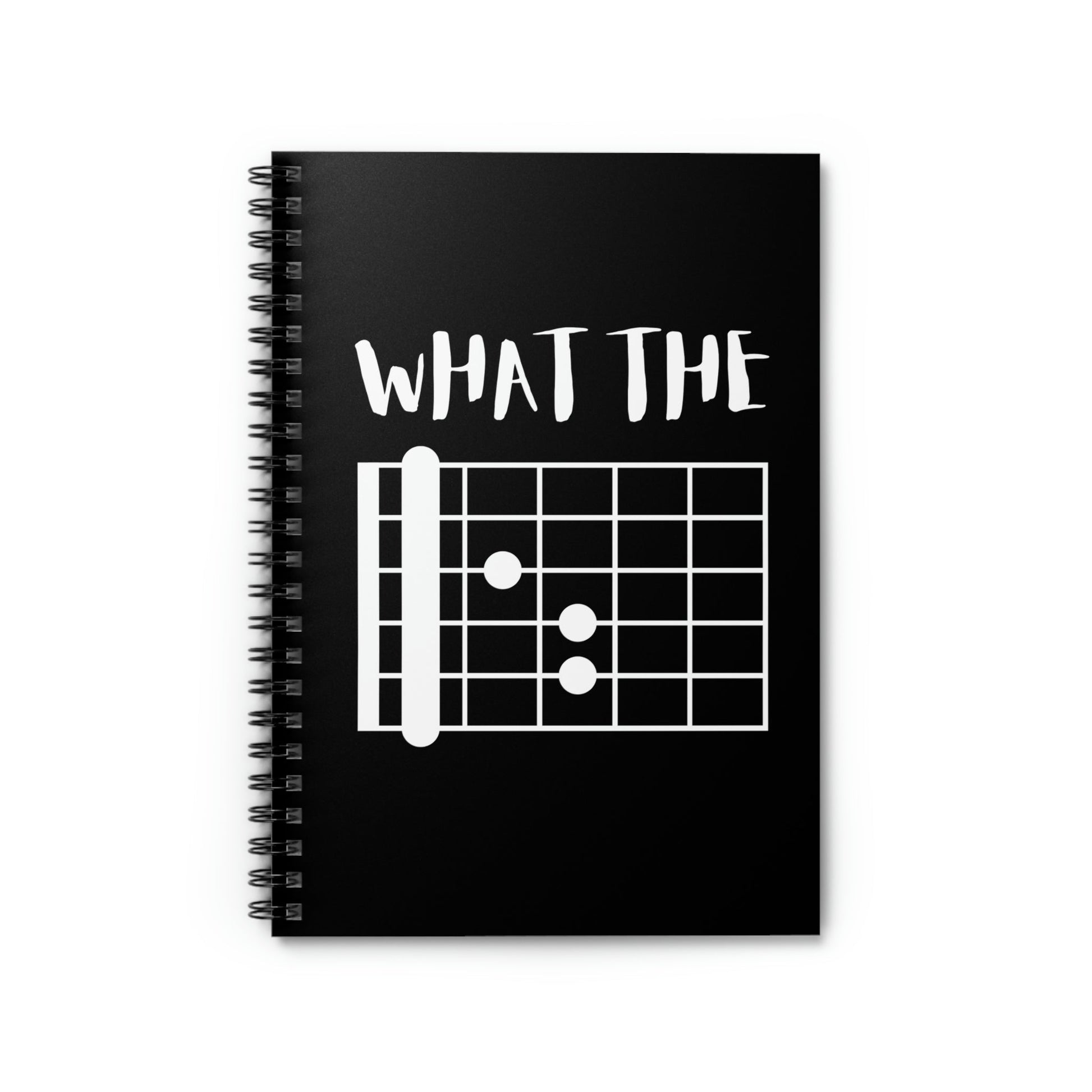 What the F Guitar Chord - Spiral Notebook - Driftless Enchantments