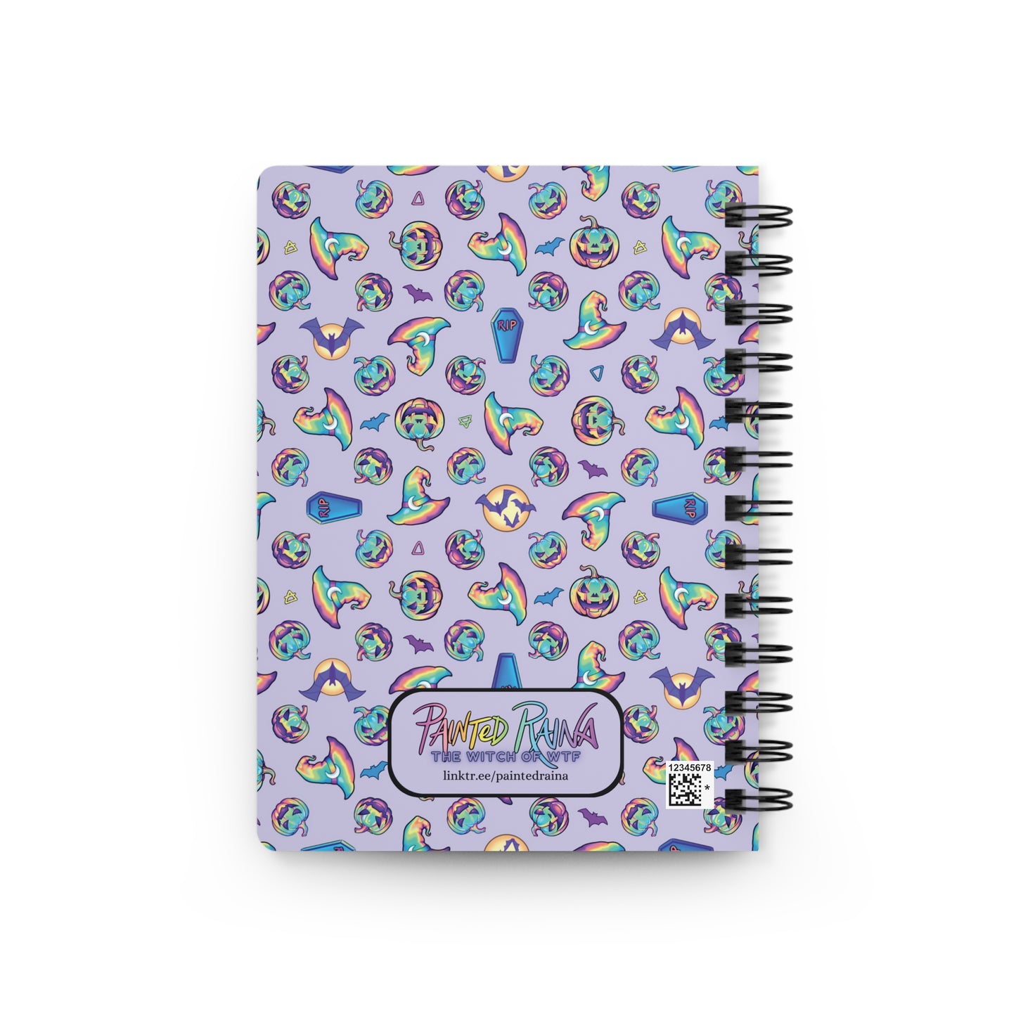 Rainbow Witch Hat Spiral Bound Journal - Violet