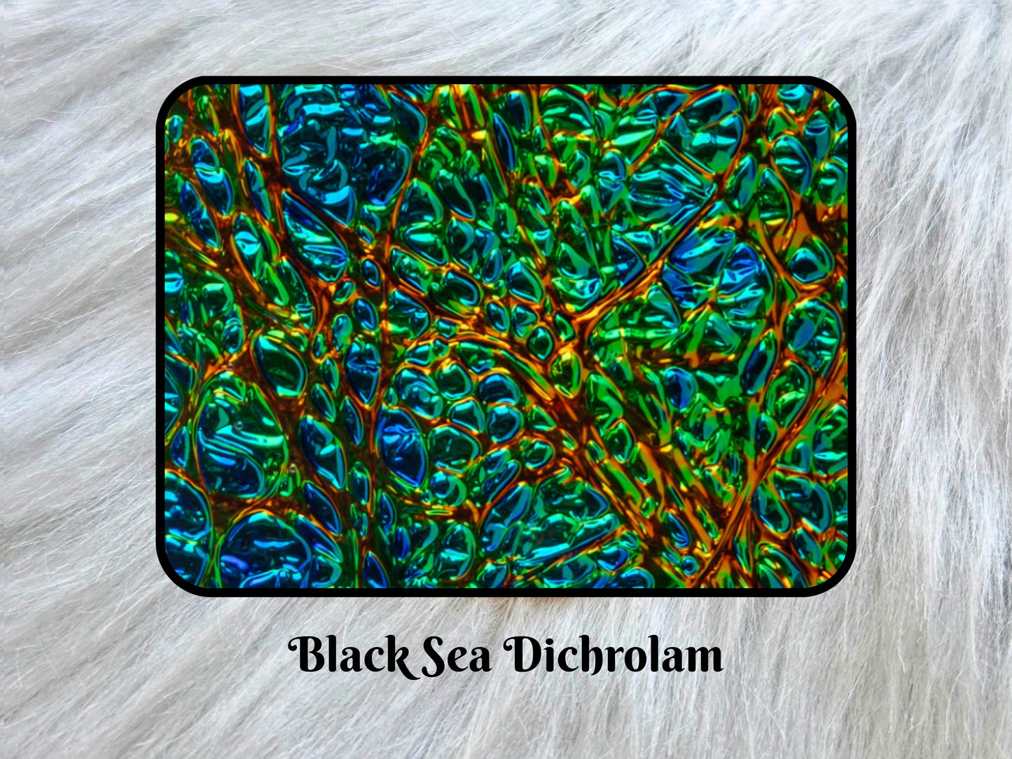 Prism Shield Earrings – Black Sea Dichrolam & Gold Mirror Acrylic