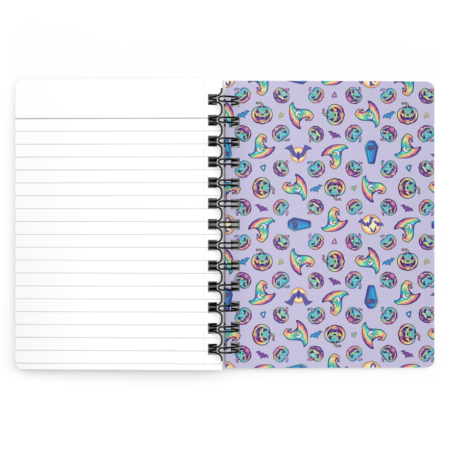 Rainbow Witch Hat Spiral Bound Journal - Violet