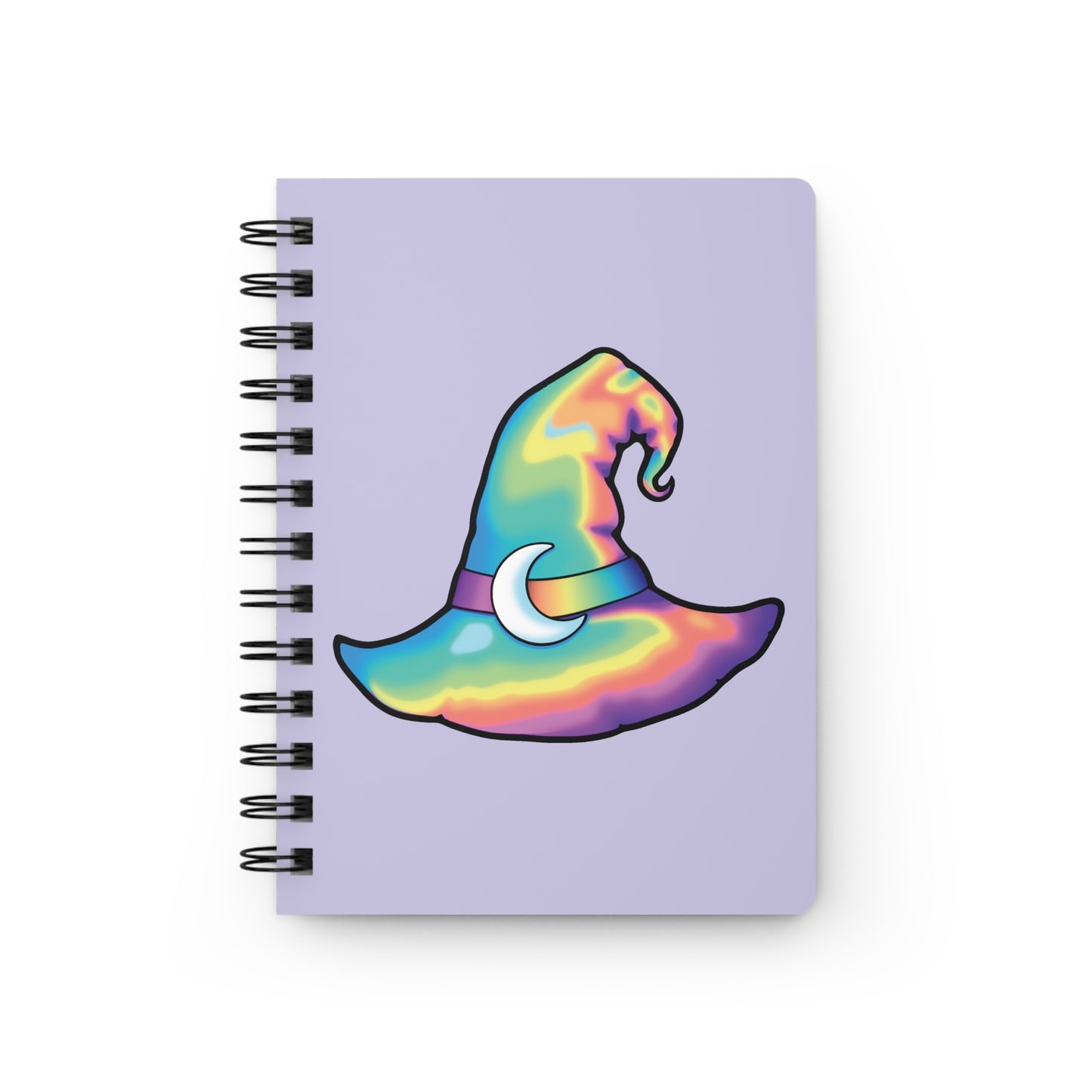 Rainbow Witch Hat Spiral Bound Journal - Violet