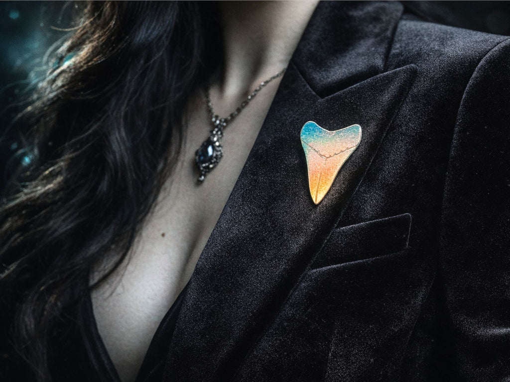 Shark Tooth Brooch | Iridescent Glow