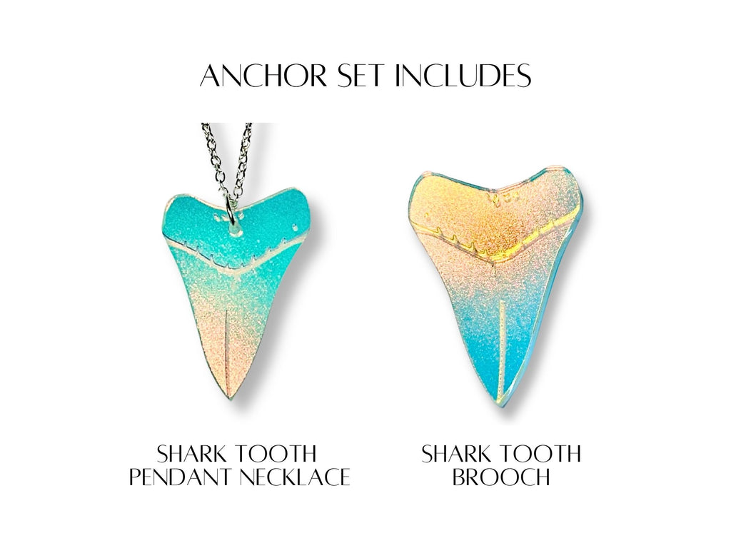 Anchor Shark Tooth Set | Iridescent Glow