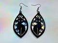Black Cat | Black & Iridescent - Painted Raina