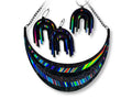 Full Spectrum Rebel Headliner Set in Black Rainbow featuring arc necklace, drip pendant, and matching earrings