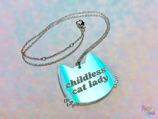 Childless Cat Lady Pendant - Painted Raina