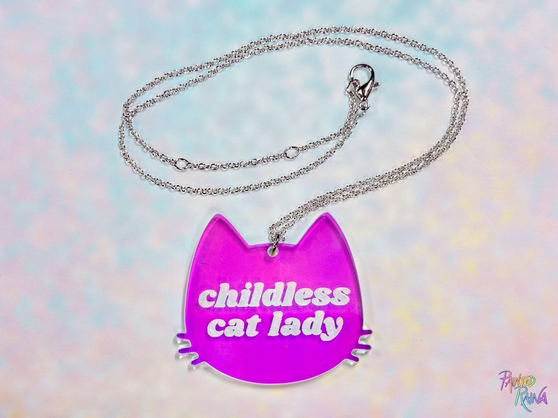 Childless Cat Lady Pendant - Painted Raina