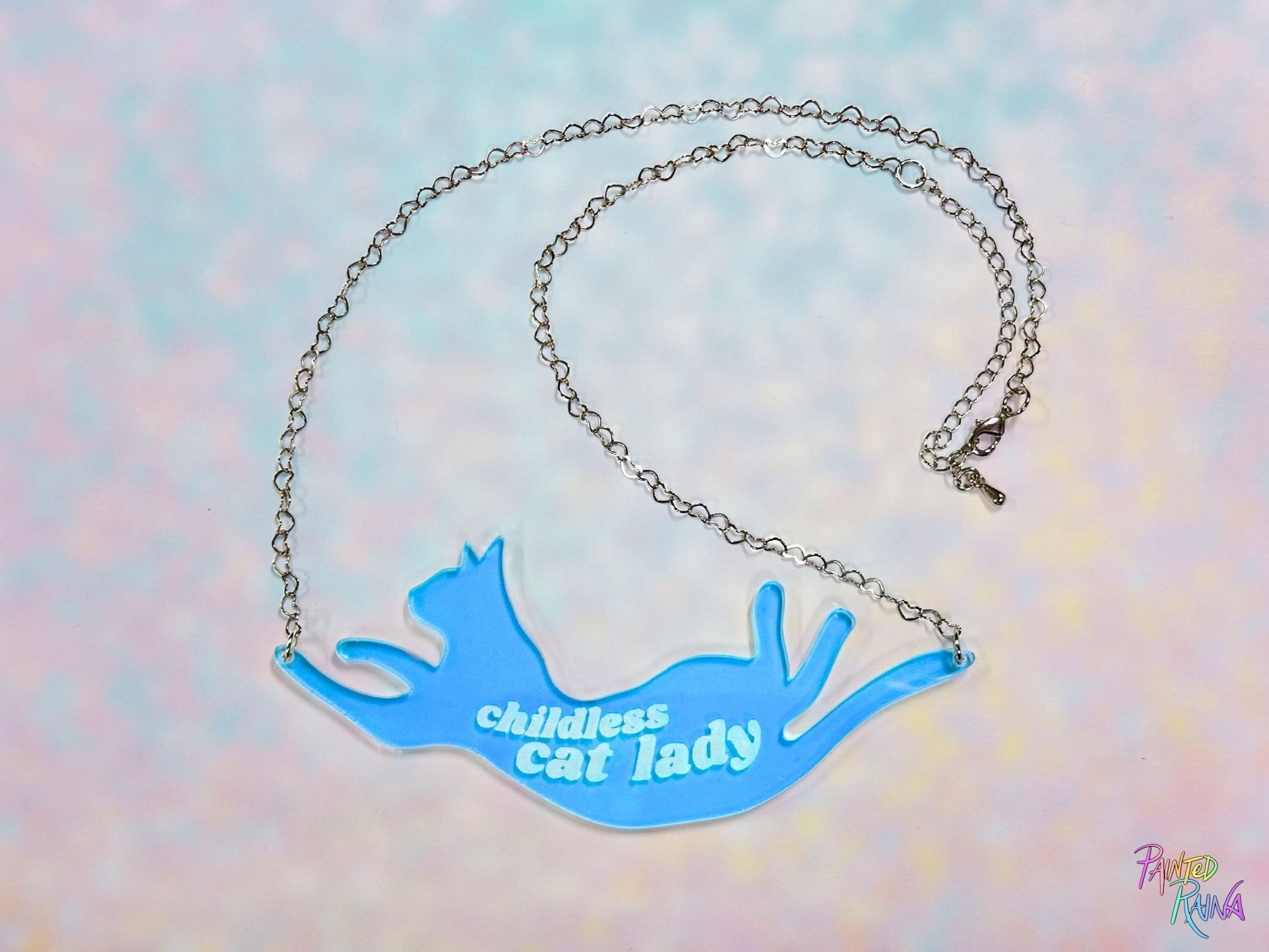 Childless Cat Lady Statement Necklace - Painted Raina