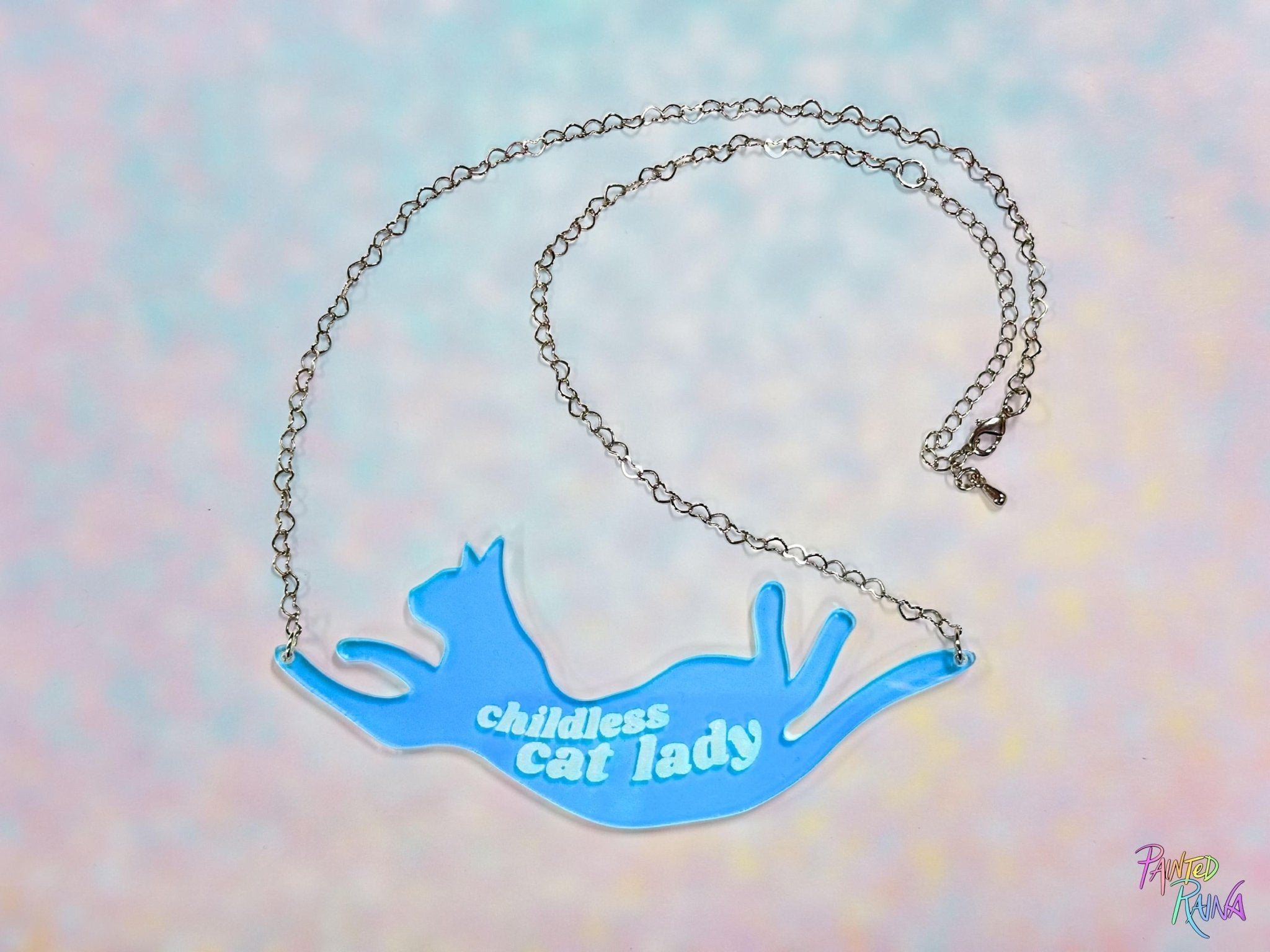 Childless Cat Lady Statement Necklace - Painted Raina