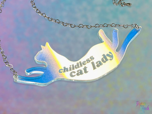 Childless Cat Lady Statement Necklace - Painted Raina