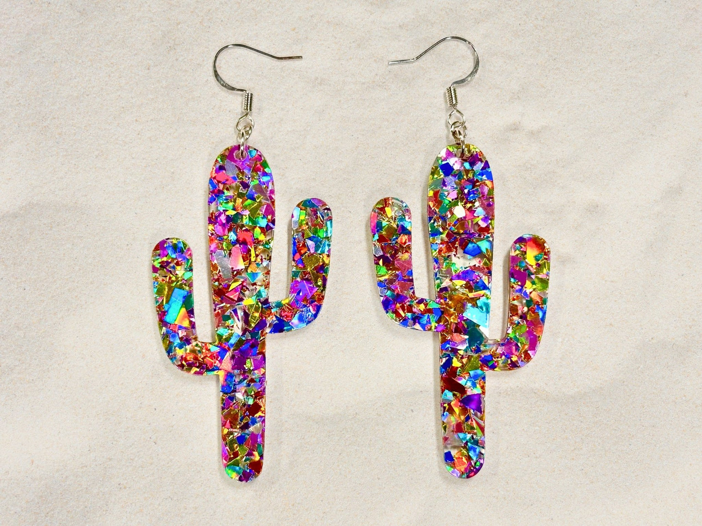 Confetti Cactus Earrings - Painted Raina