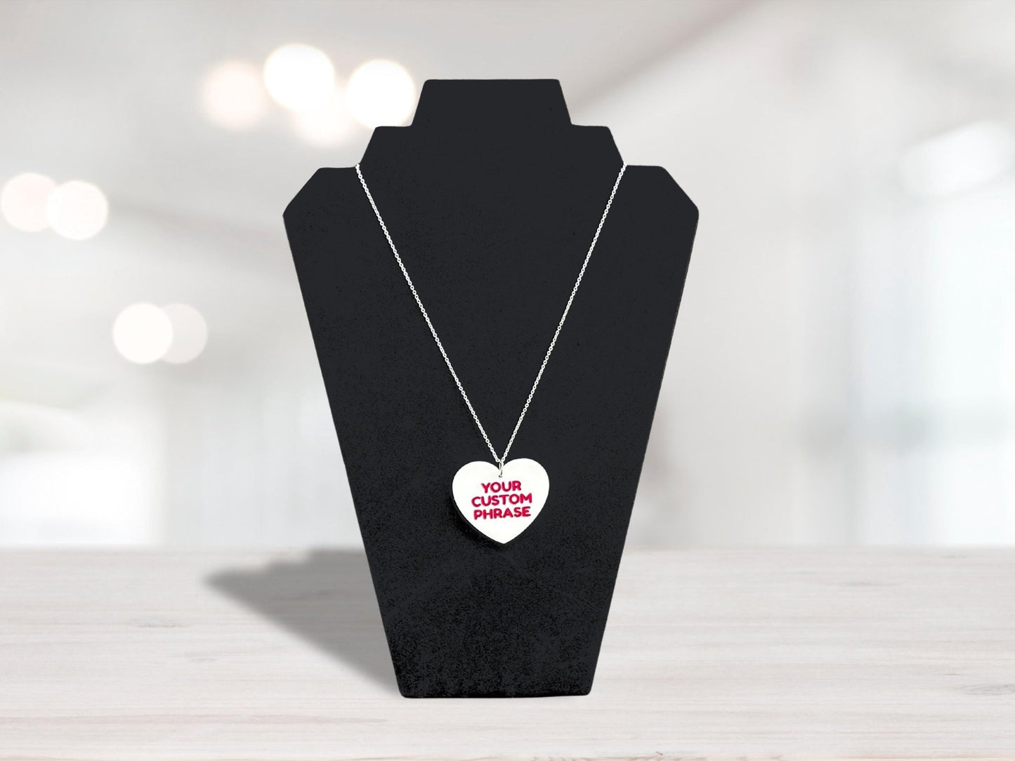 Custom Heart Pendant - Painted Raina