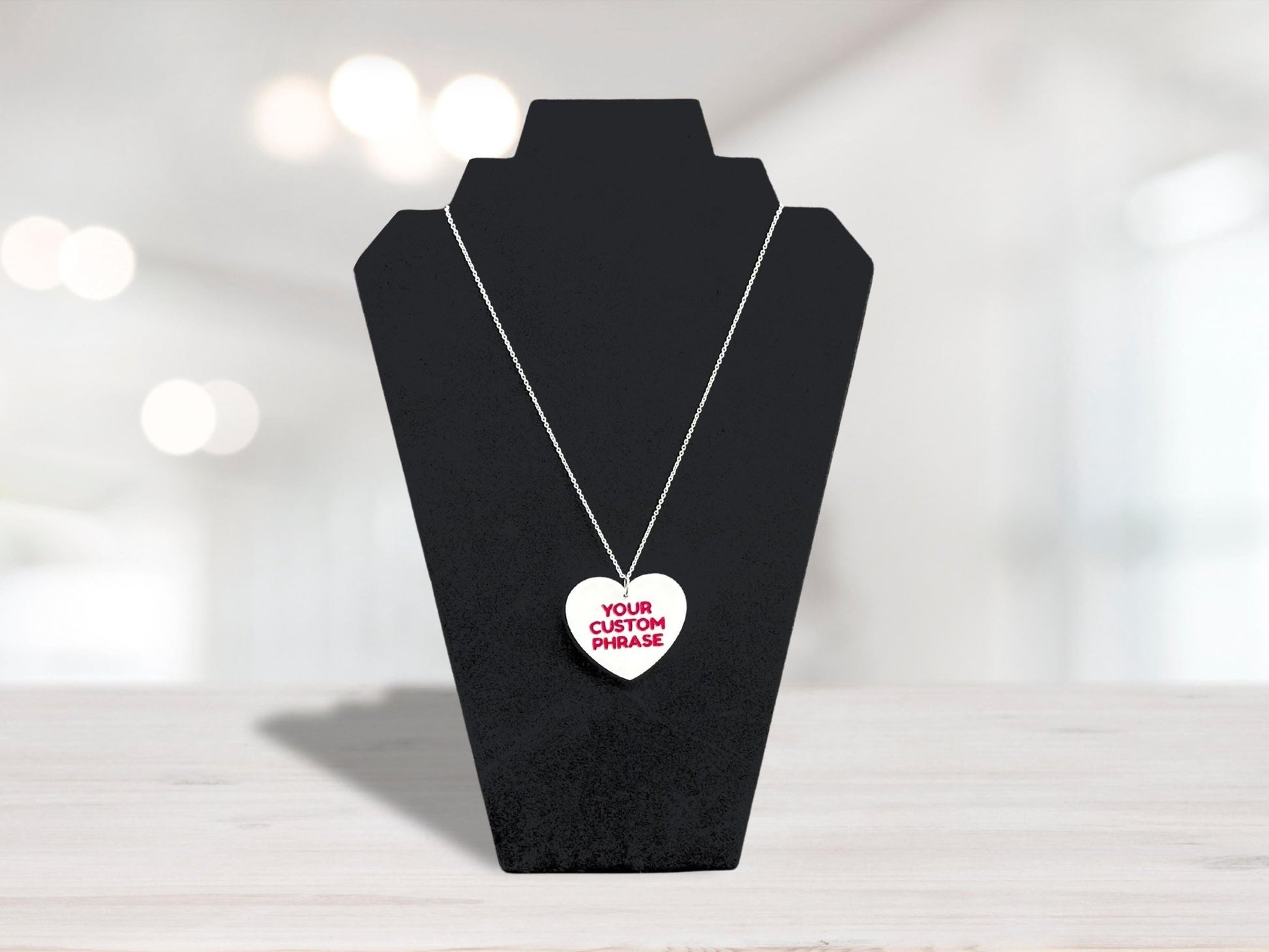 Custom Heart Pendant - Painted Raina