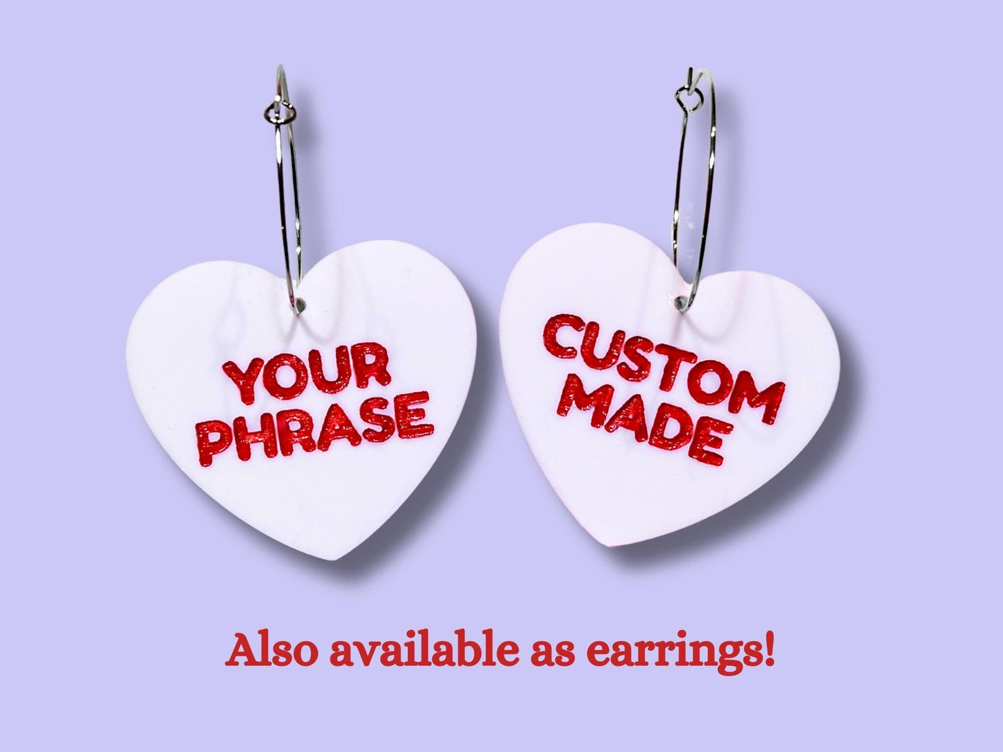 Custom Heart Pendant - Painted Raina