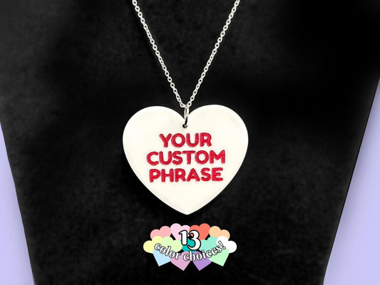 Custom Heart Pendant - Painted Raina