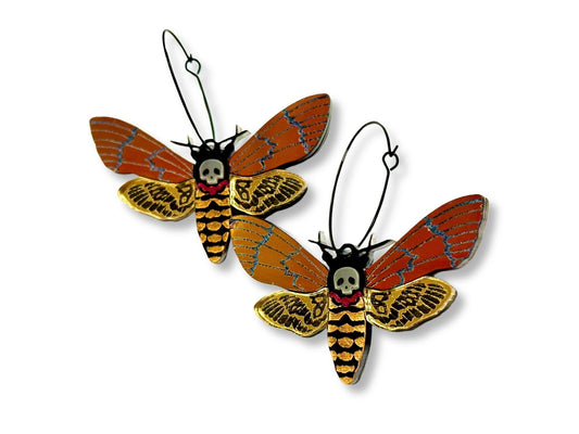 Death’s Head Moth Statement Earrings