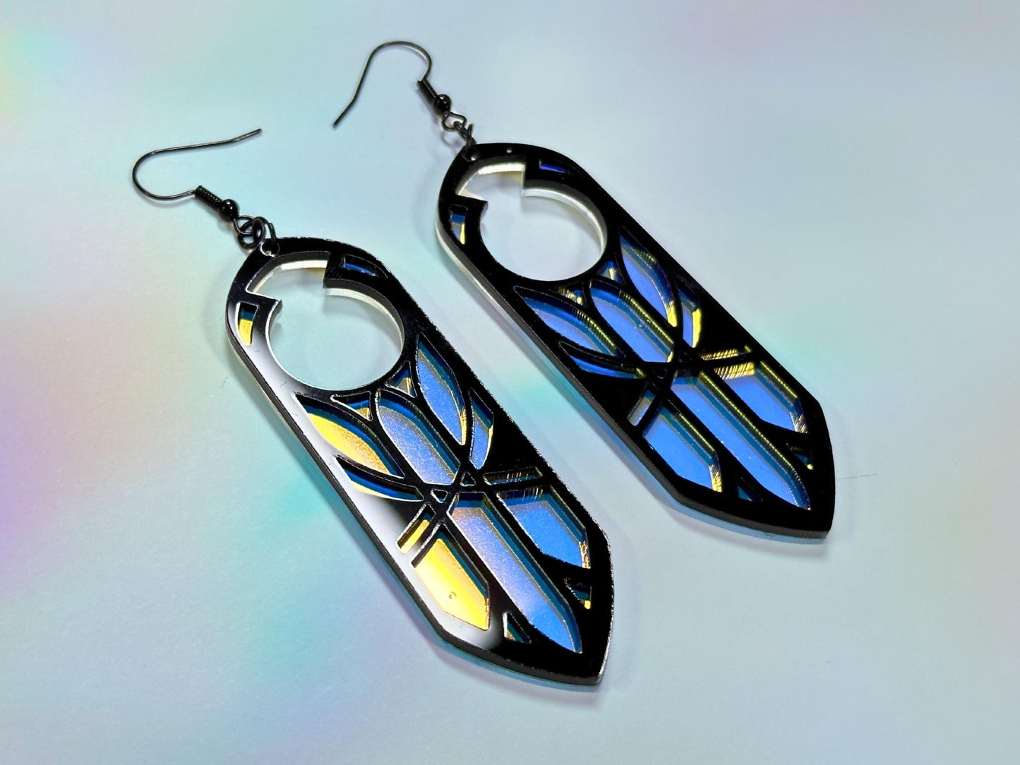 Disa | Black & Iridescent - Painted Raina