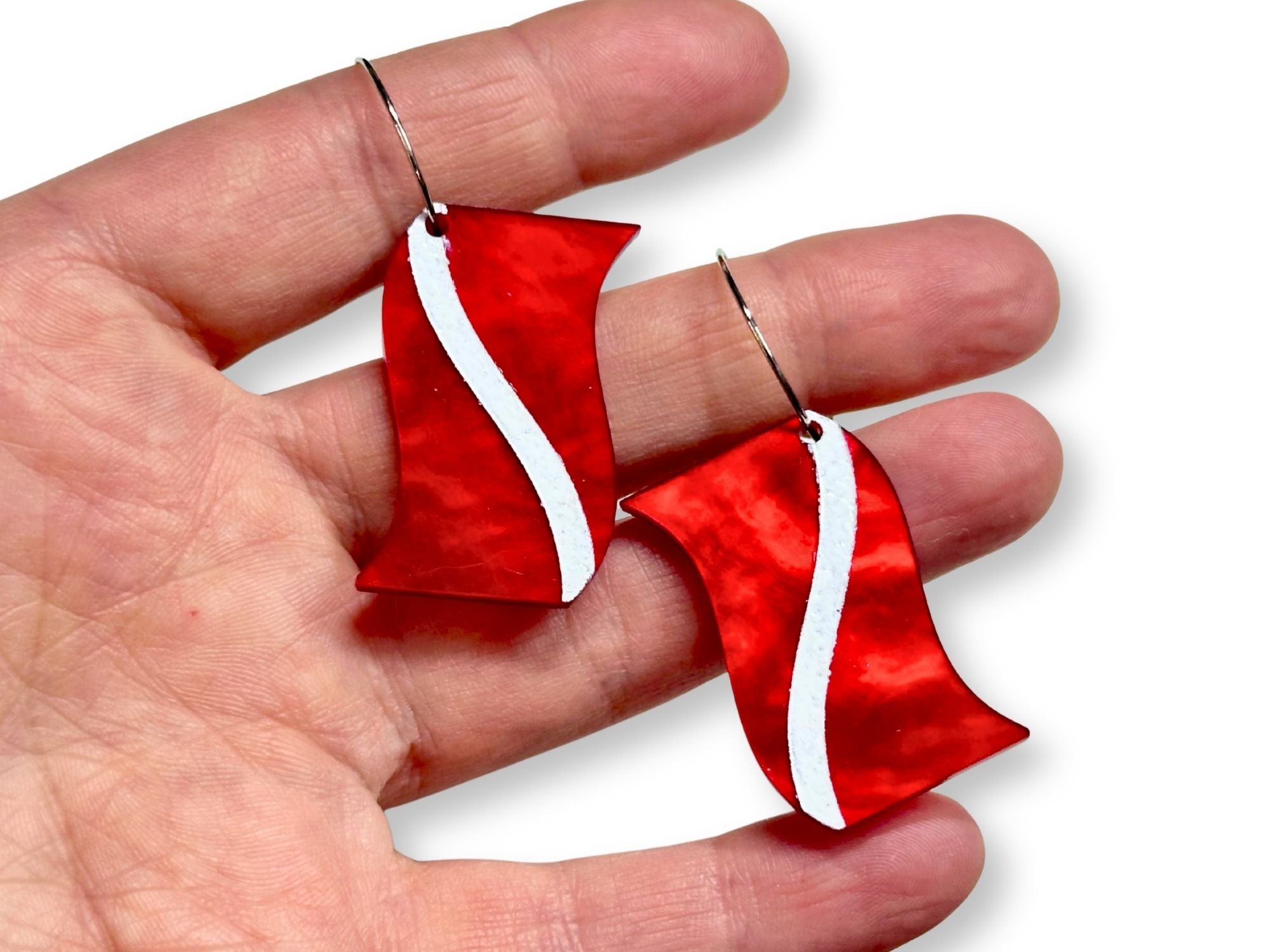 Diver Down Scuba Flag Earrings