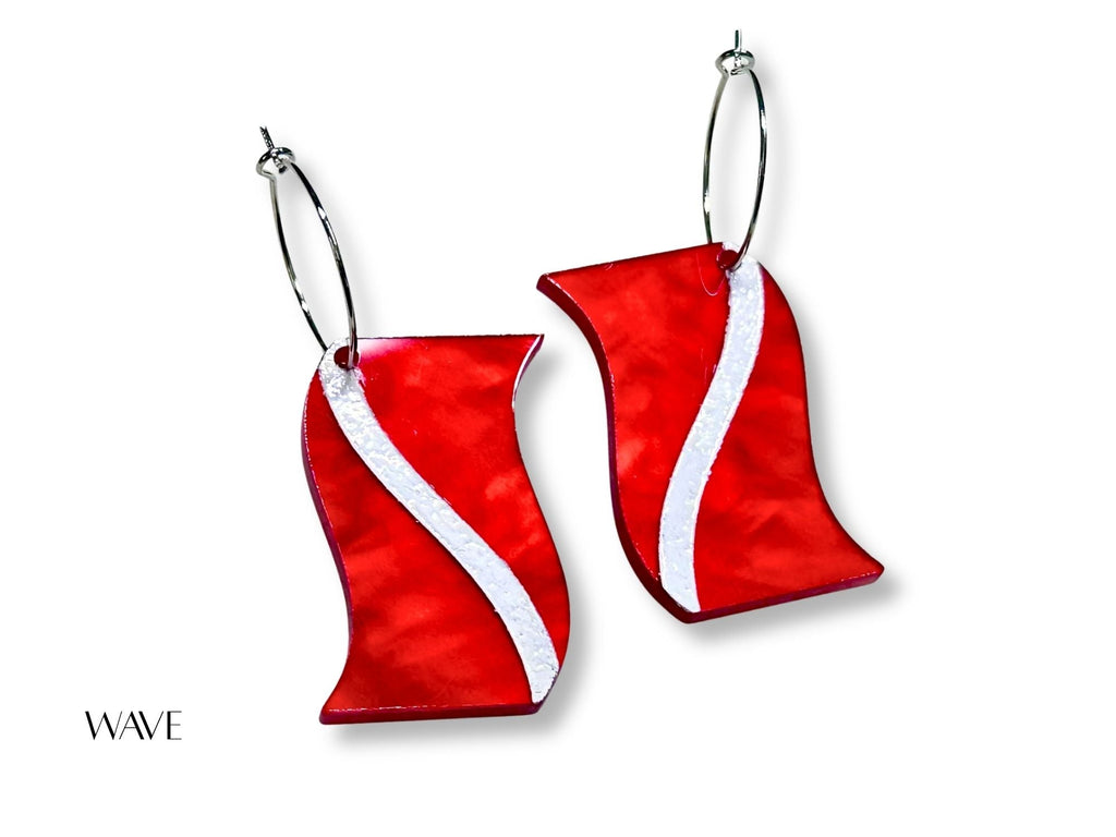 Diver Down Scuba Flag Earrings