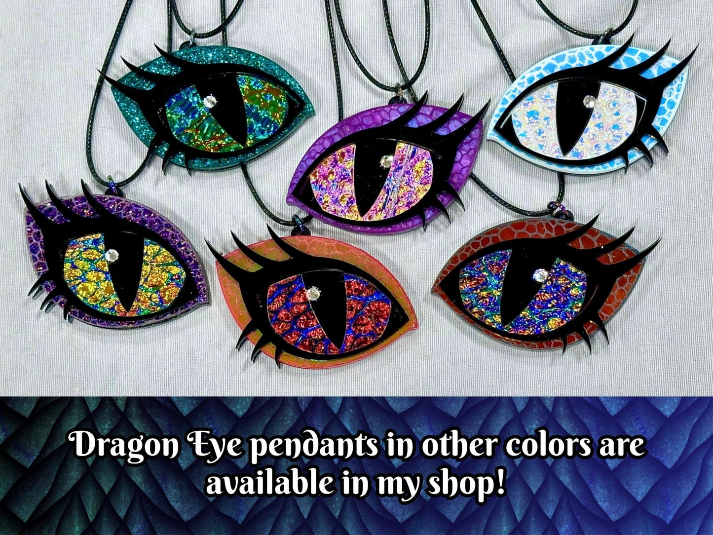 Dragon Eye Necklace | Violet and Golden Dichrolam - Painted Raina