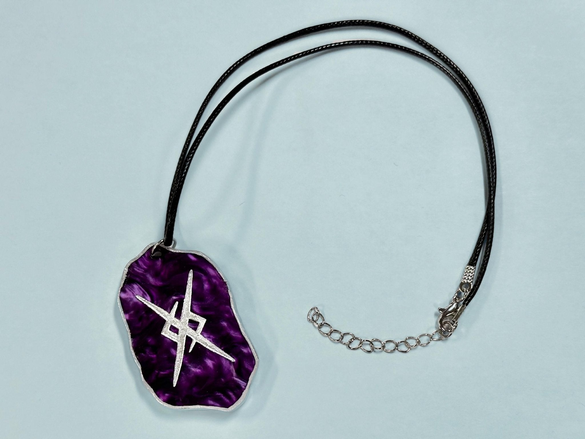 Eternal Love Viking Rune Necklace - Customizable with Couple's Initials and Colors - Painted Raina